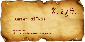 Kuster Ákos névjegykártya